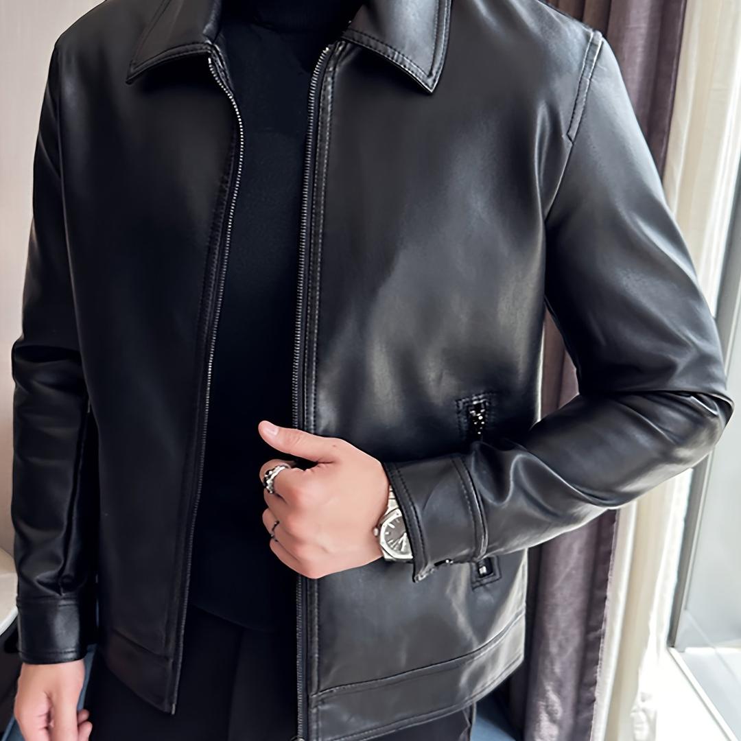 Herren Lederjacke Mit Reißverschluss | Mit Taschen