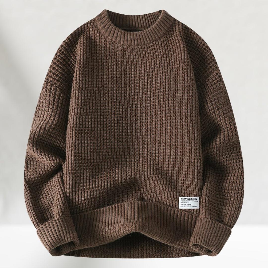 Trendiger Strickpullover Mit Rundhalsausschnitt Für Herren | Oversized