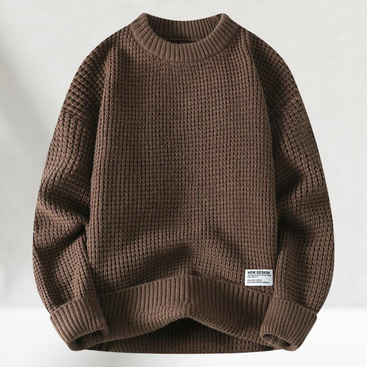 Trendiger Strickpullover Mit Rundhalsausschnitt Für Herren | Oversized