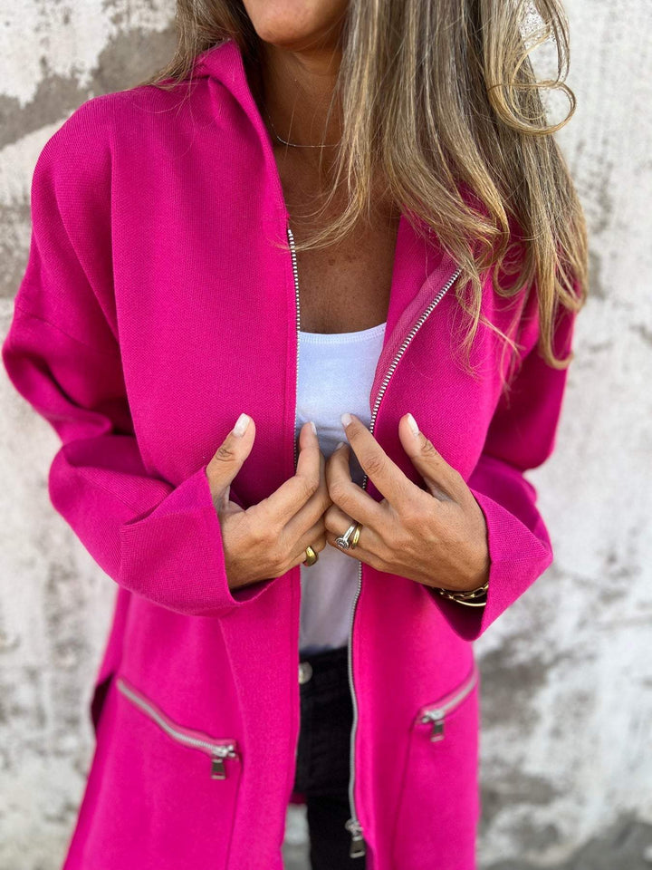 Damen Lange Strickjacke | Einfarbig