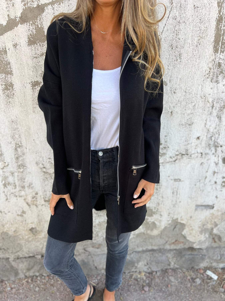 Damen Lange Strickjacke | Einfarbig