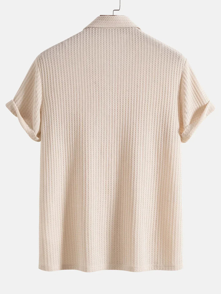 Herren Sommer Poloshirt mit Halber Knopfleiste and Kurzen Ärmeln
