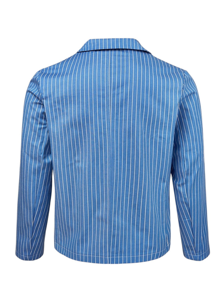 Gestreifter Sommerblazer Für Herren | Königsblau