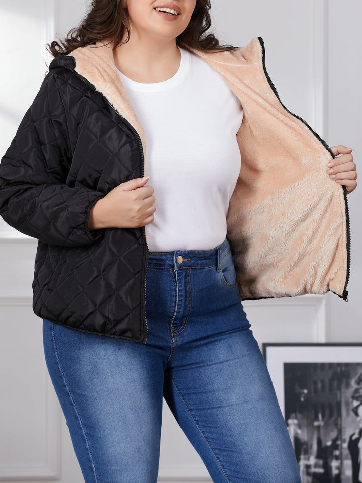 Damen Schwarze Jacke Mit Langarm | Winter