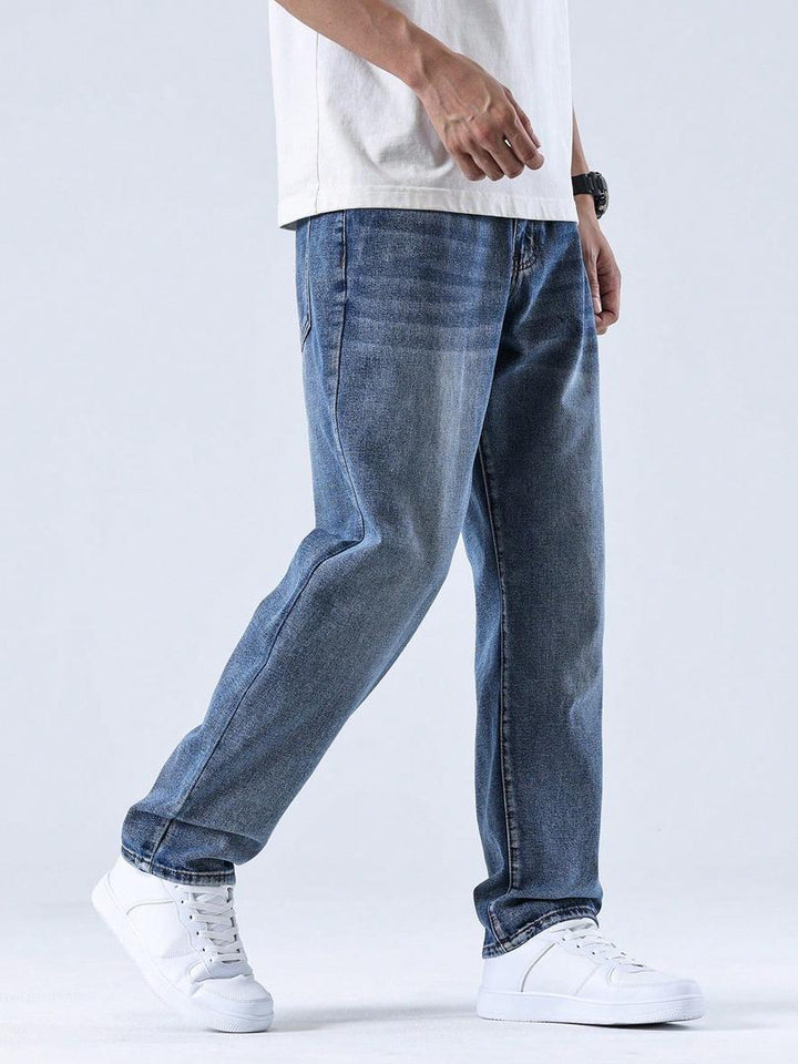 Herren Gewaschene Jeans | Gerade Beine