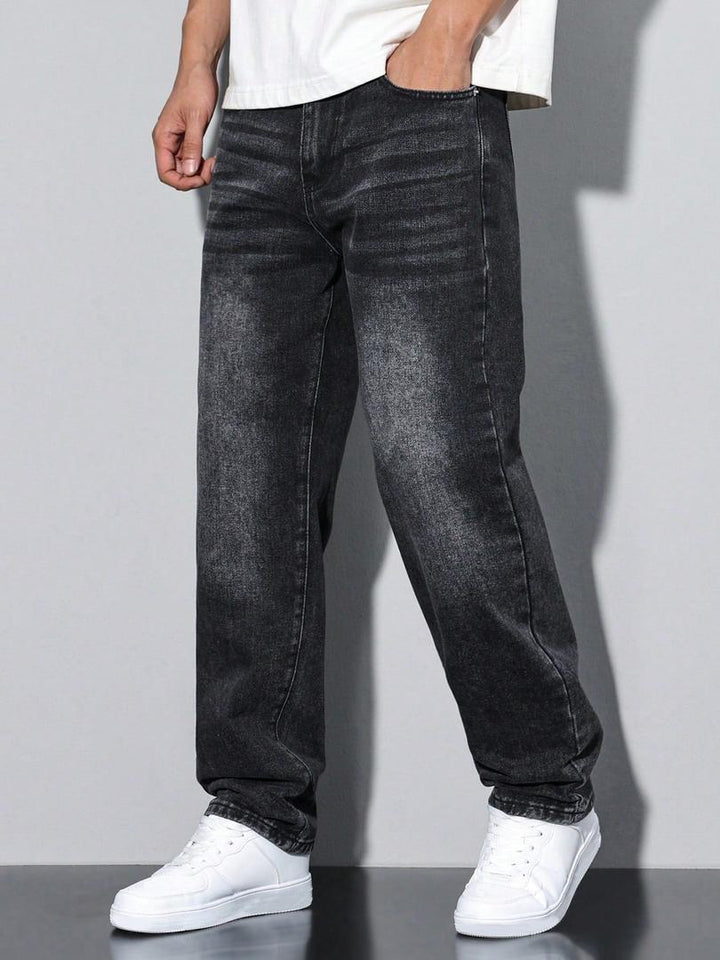 Herren Gewaschene Jeans | Gerade Beine