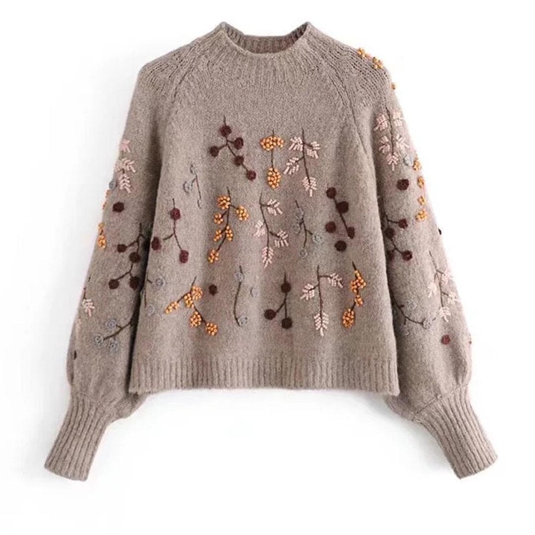 Damen Wintersweater Mit Print | Freizeit