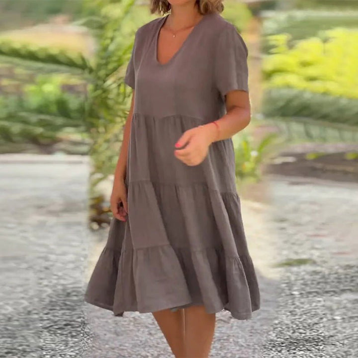 Gestuftes Midikleid für Damen