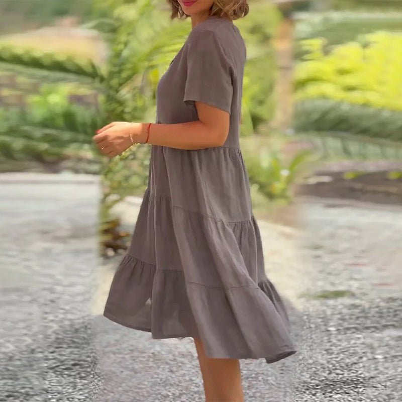 Gestuftes Midikleid für Damen
