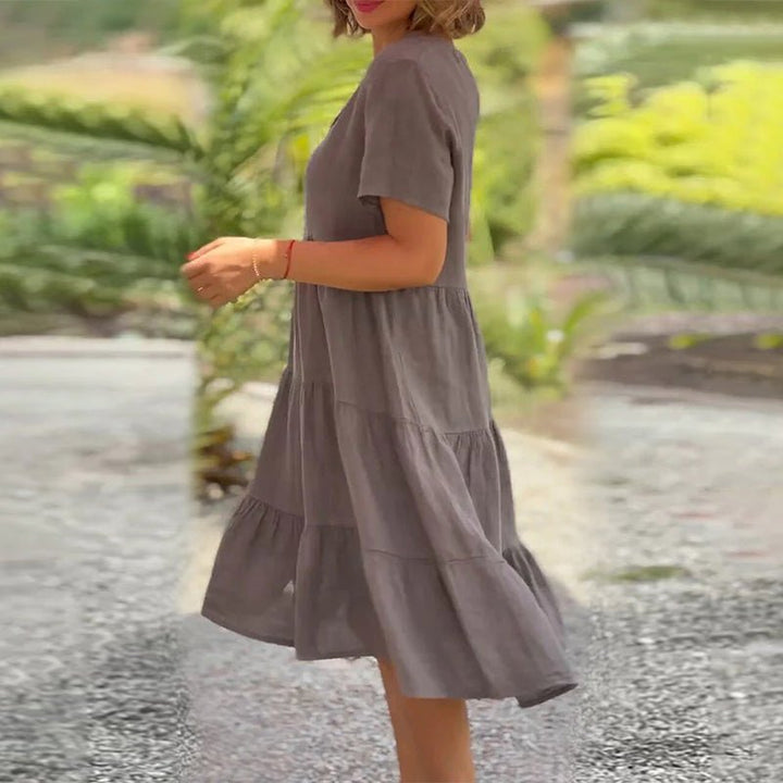 Gestuftes Midikleid für Damen