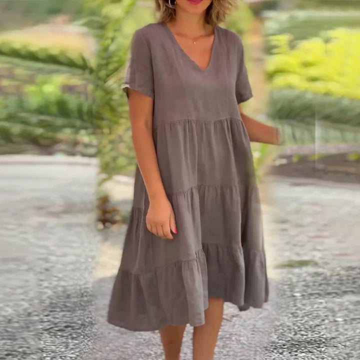 Gestuftes Midikleid für Damen