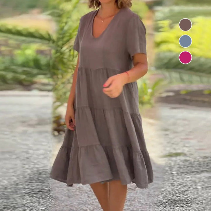 Gestuftes Midikleid für Damen