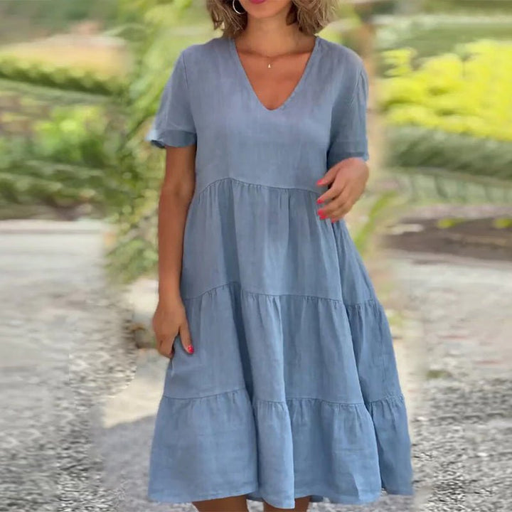 Gestuftes Midikleid für Damen