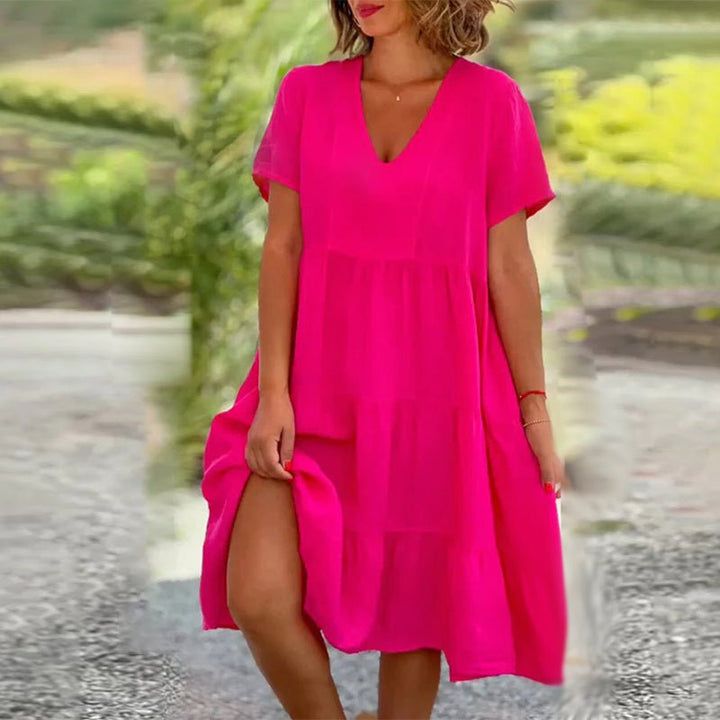 Gestuftes Midikleid für Damen