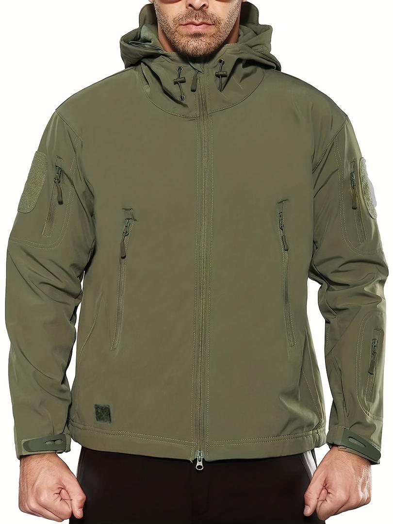Herren-Outdoorjacke Mit Kapuze | Reißverschlussdetails