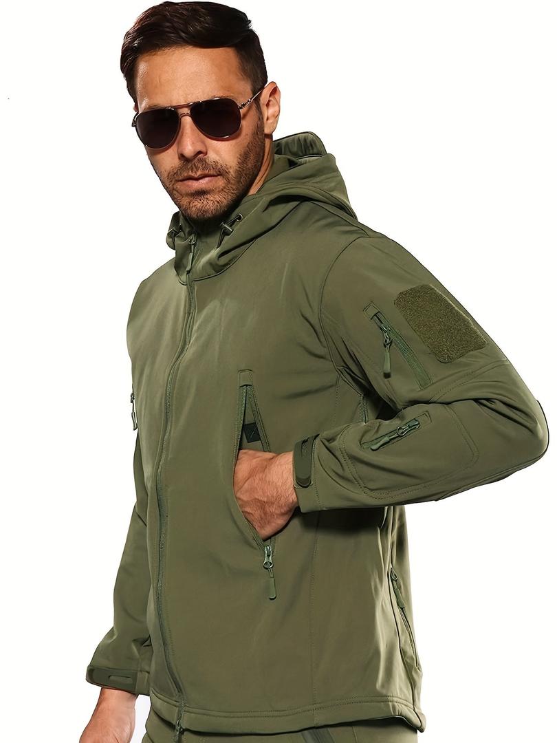 Herren-Outdoorjacke Mit Kapuze | Reißverschlussdetails