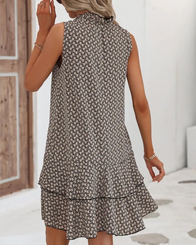 Ärmelloses Stufiges Minikleid für Damen