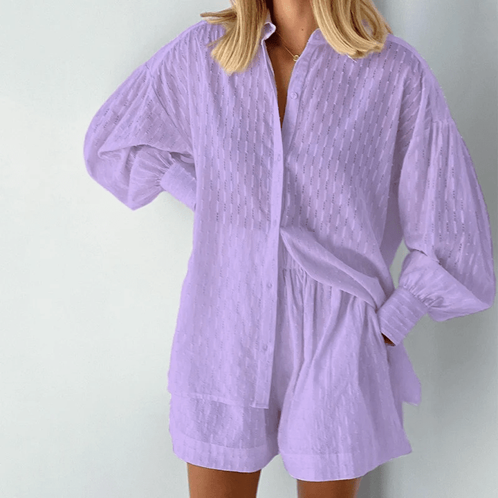 Damen Zweiteiliges Set mit Hemd und Shorts