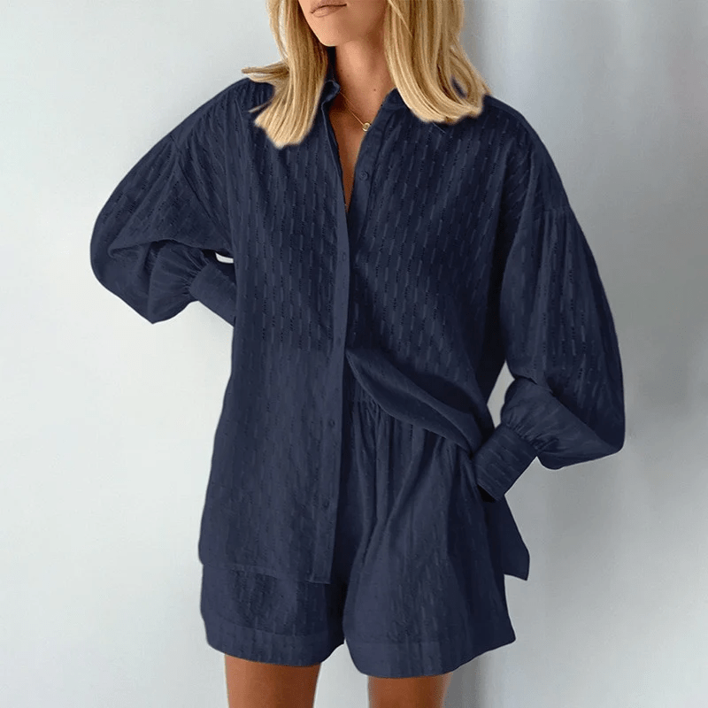 Damen Zweiteiliges Set mit Hemd und Shorts