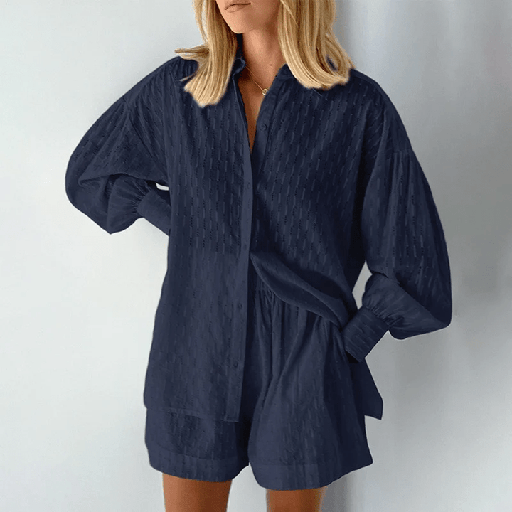 Damen Zweiteiliges Set mit Hemd und Shorts