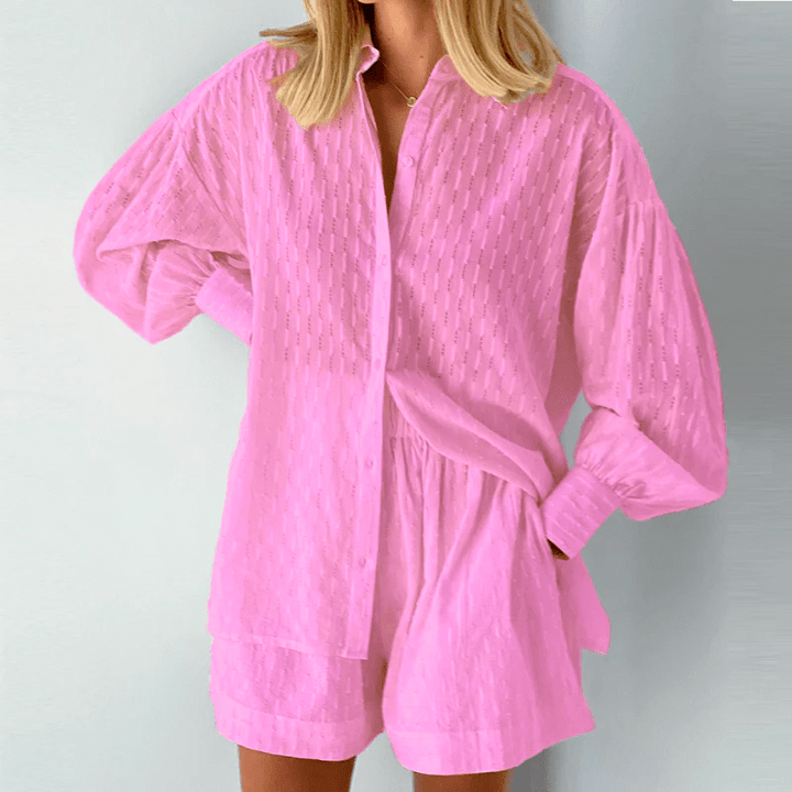 Damen Zweiteiliges Set mit Hemd und Shorts