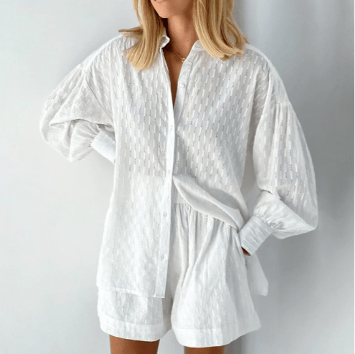 Damen Zweiteiliges Set mit Hemd und Shorts