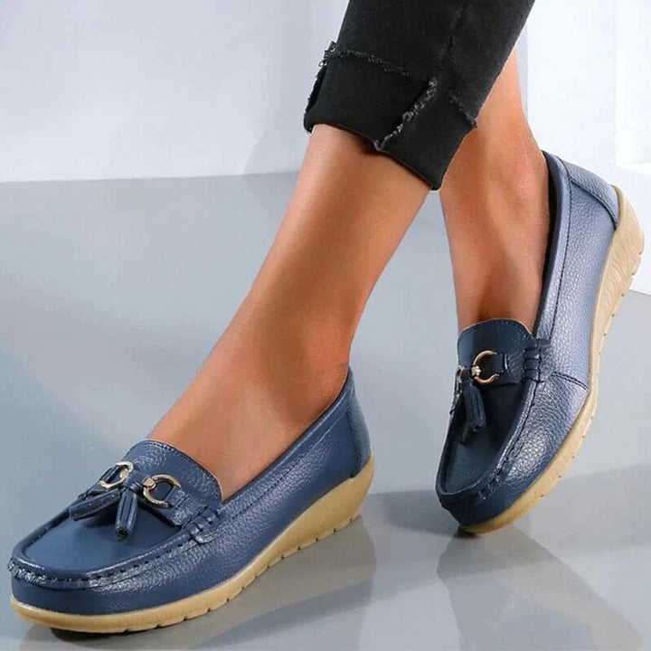 Damen Loafer aus veganem Leder mit Quasten