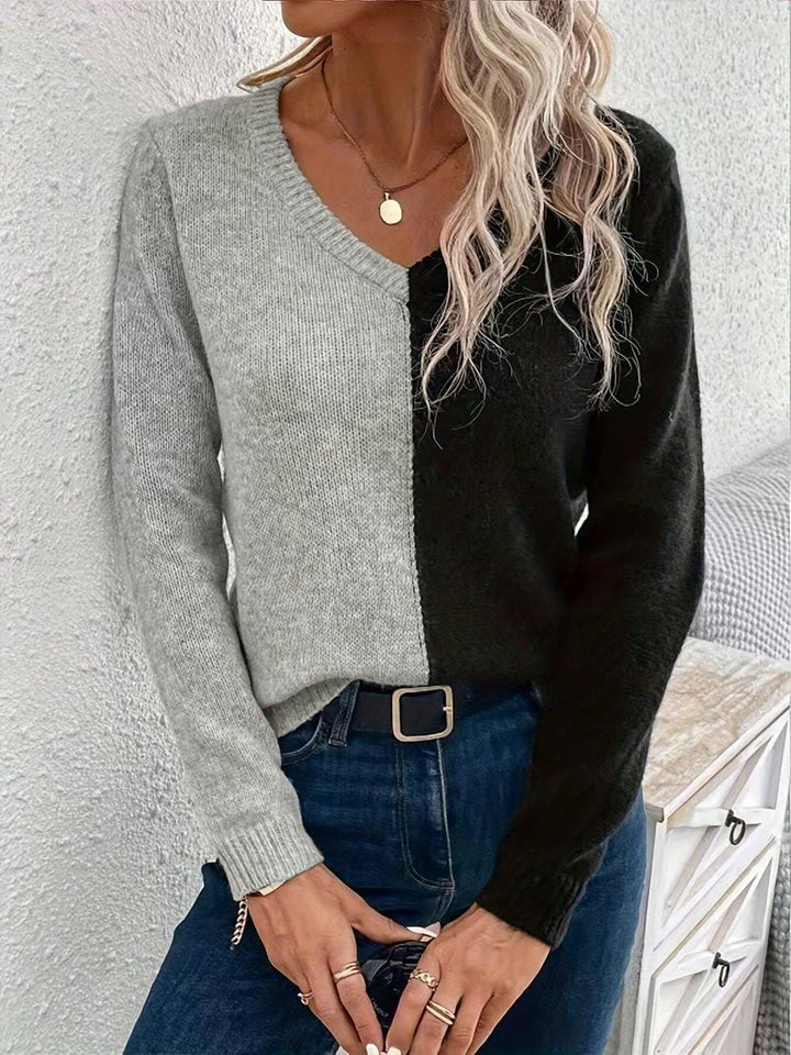 Damen Pullover Mit V-Ausschnitt Und Langarm | Winter