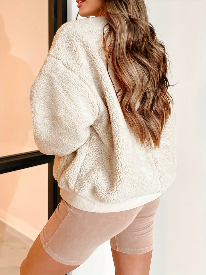 Klassische Fleecejacke Für Damen | Rundhalsausschnitt