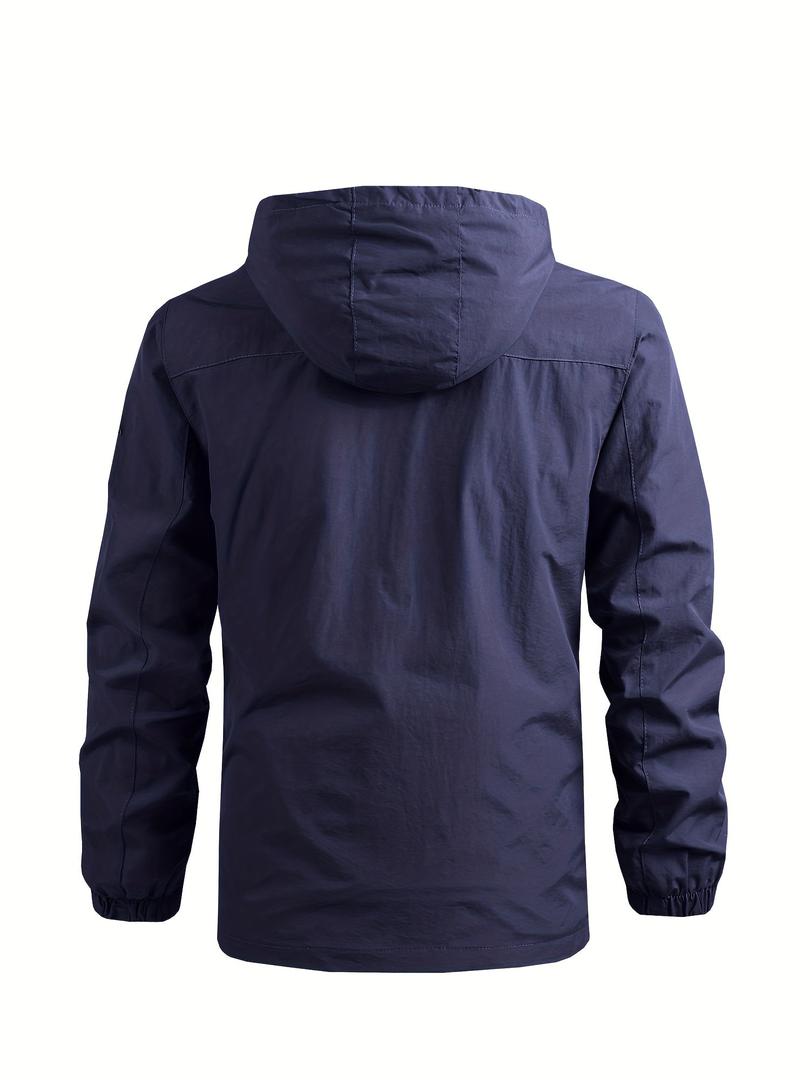 Lässige Herren-Windjacke | Mit Abnehmbarer Kapuze