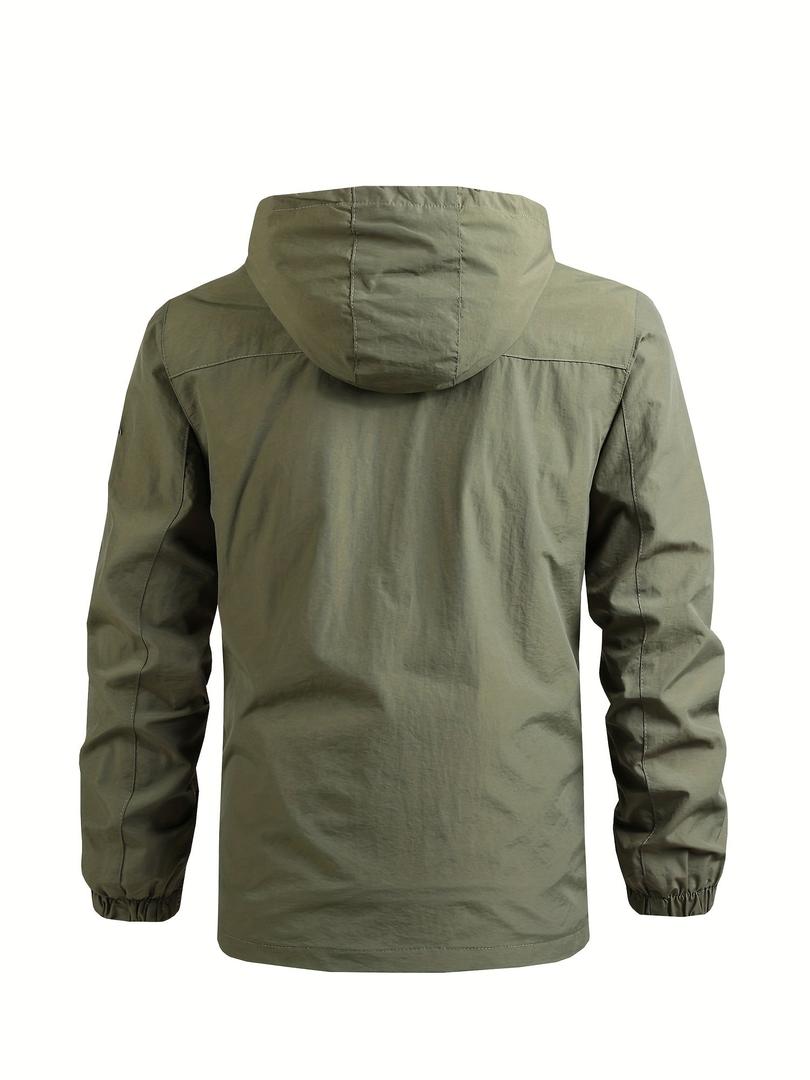 Lässige Herren-Windjacke | Mit Abnehmbarer Kapuze