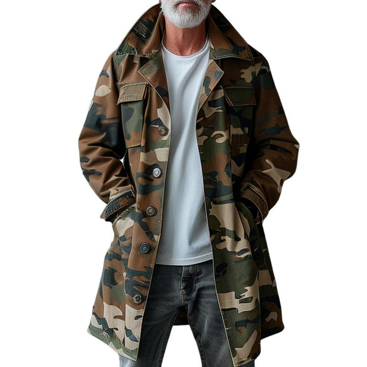 Langer Herrenmantel Mit Taschen | Winter