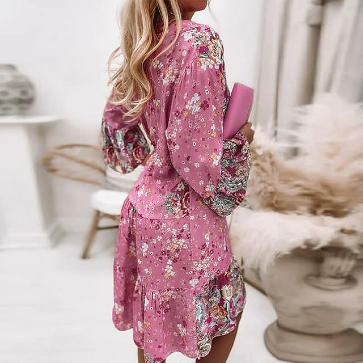 Lebhaftes Blumenkleid für Damen