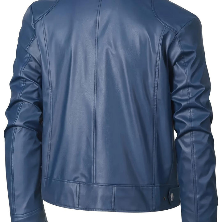Herren Stylische Lederjacke | Reißverschluss-Design
