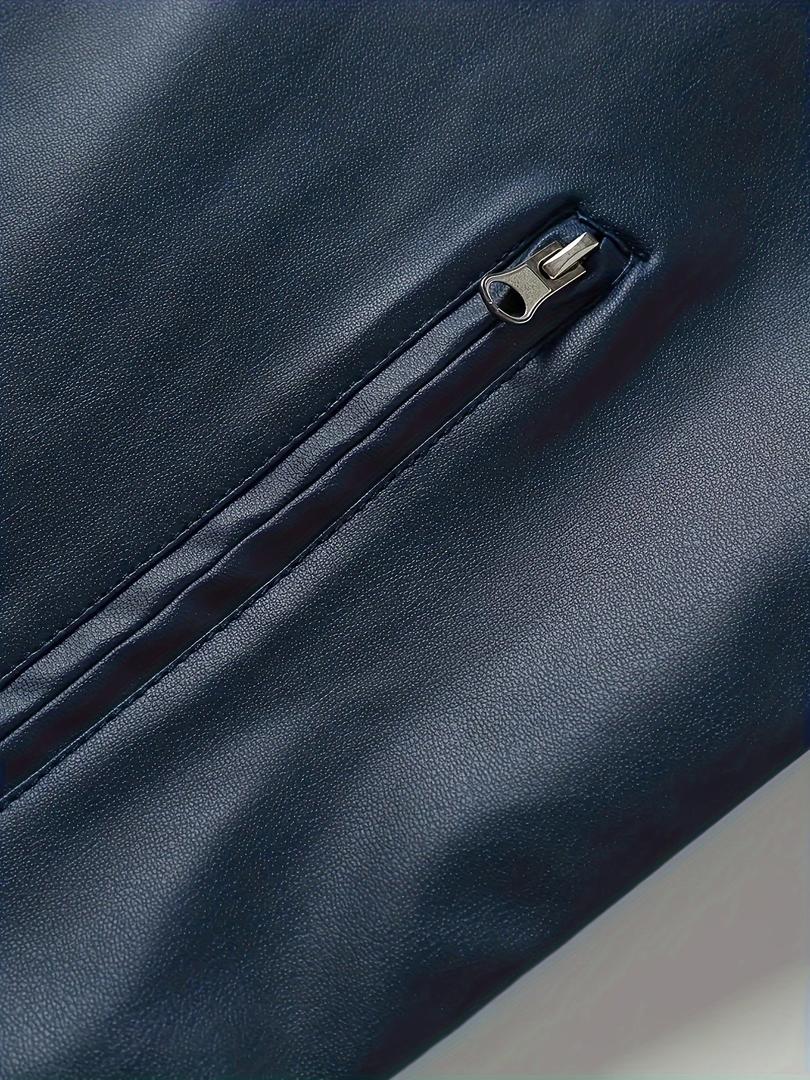 Herren Stylische Lederjacke | Reißverschluss-Design