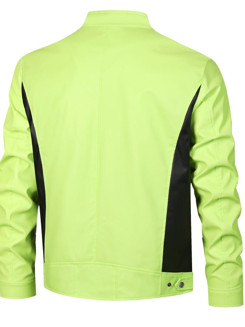 Herren Stylische Lederjacke | Reißverschluss-Design