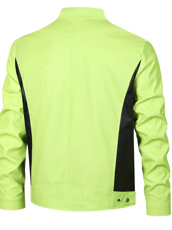 Herren Stylische Lederjacke | Reißverschluss-Design