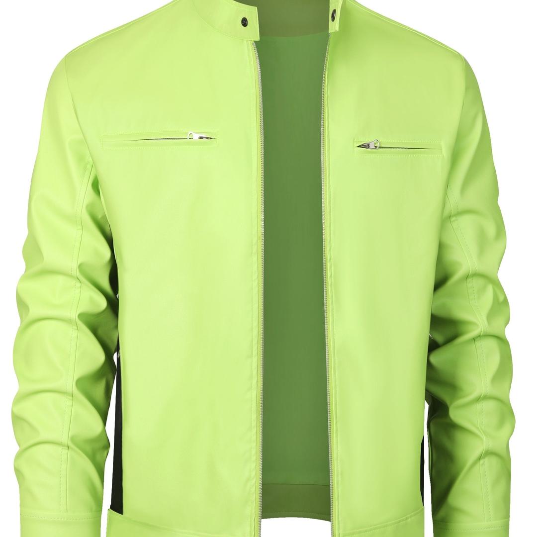 Herren Stylische Lederjacke | Reißverschluss-Design