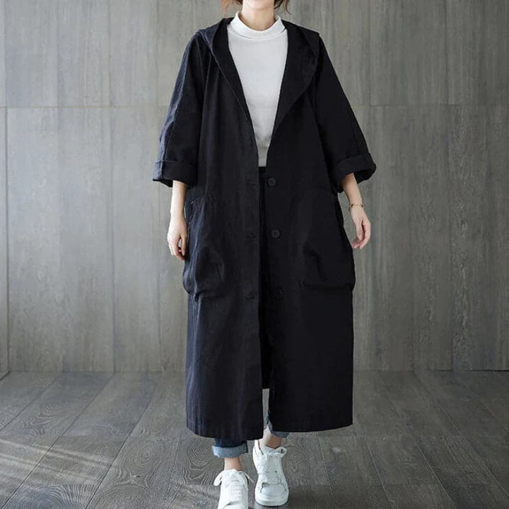 Damen Oversize Trenchcoat | Mit Taschen