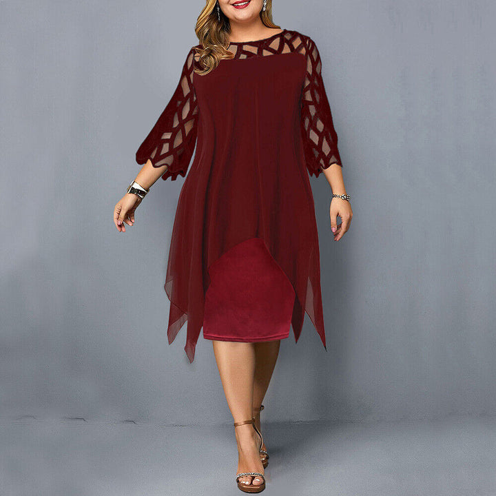 Damen Abendkleid Mit Cut-Out-Ärmeln | Midi