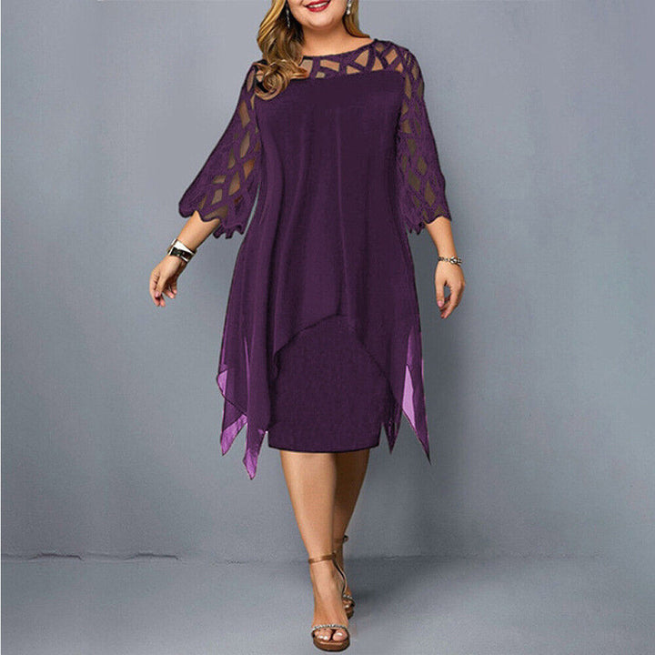 Damen Abendkleid Mit Cut-Out-Ärmeln | Midi