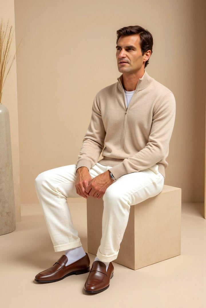 Herren Slim-Fit-Cardigan | Langarm