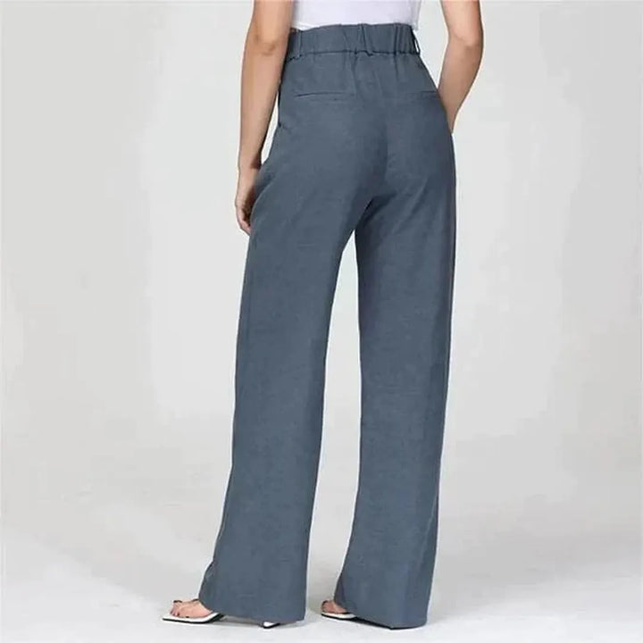 Damen Moderne Hoch Taillierte Hose | Weites Bein