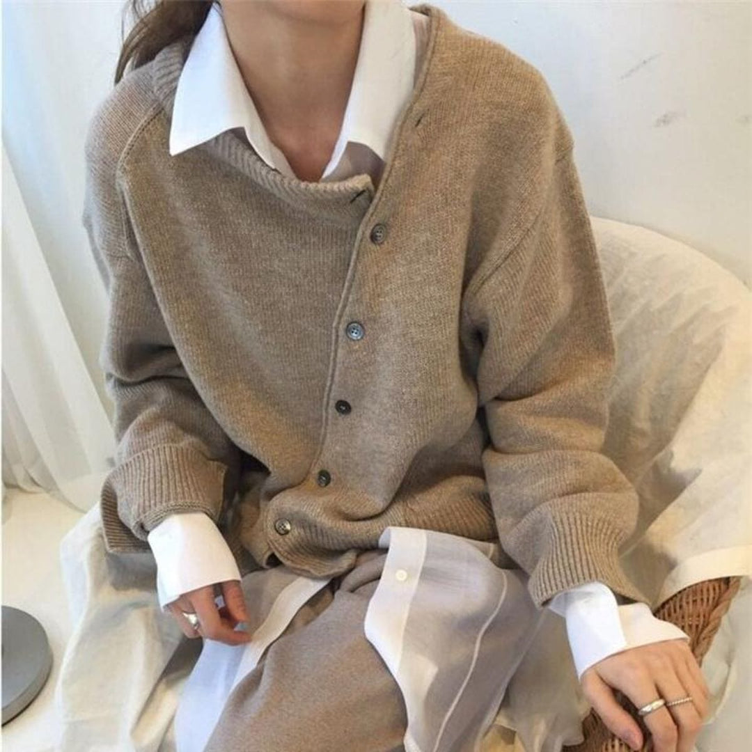 Damen Strickjacke Mit Knopfleiste | Winter