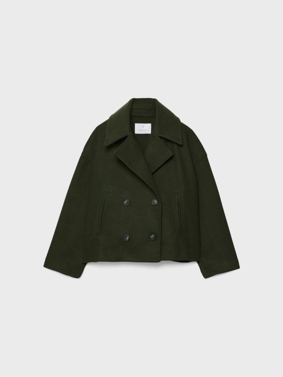 Kurze Oversized Jacke Für Damen | Knopfdetail