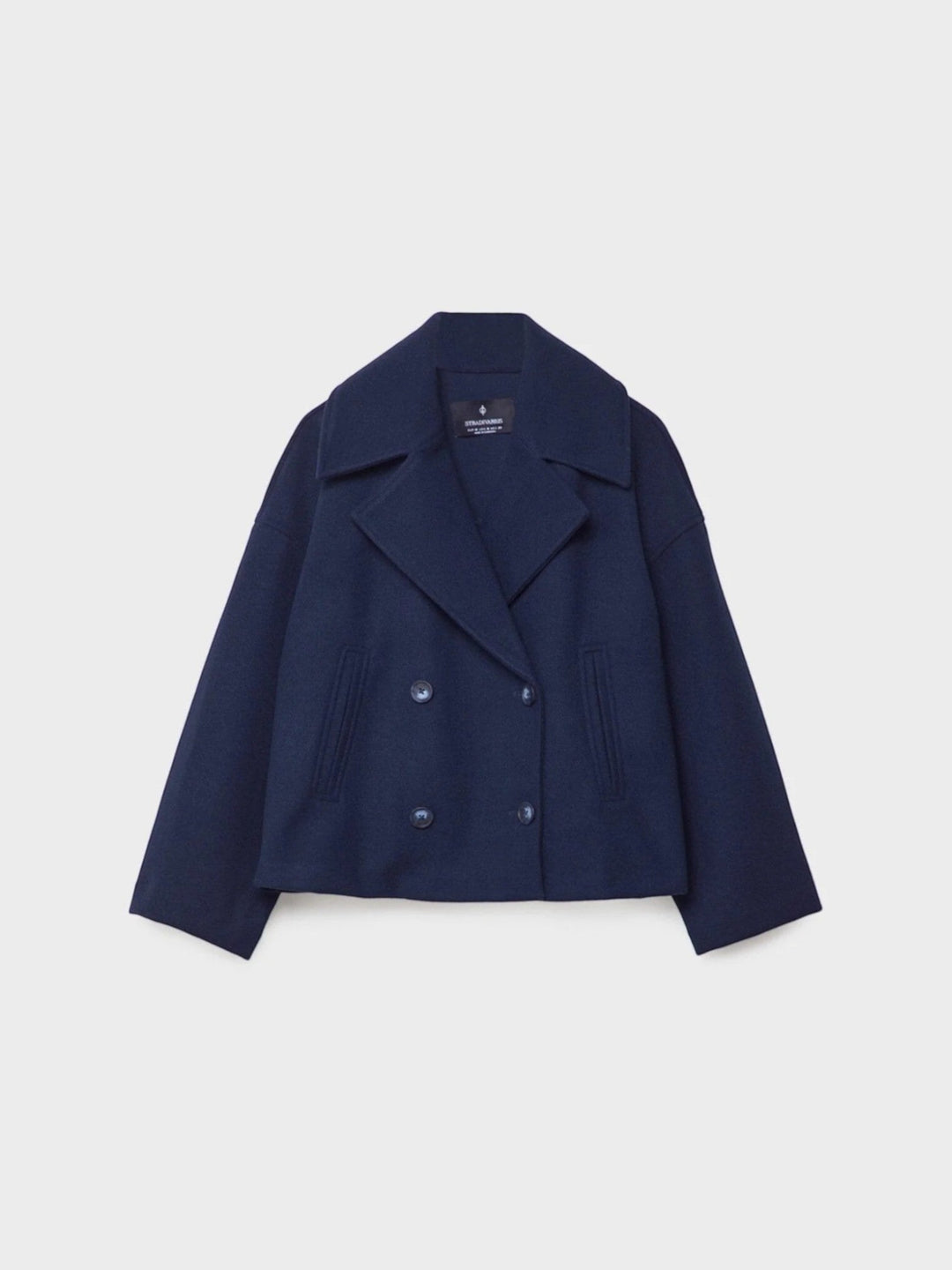 Kurze Oversized Jacke Für Damen | Knopfdetail