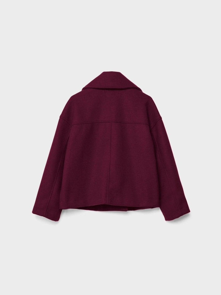 Kurze Oversized Jacke Für Damen | Knopfdetail