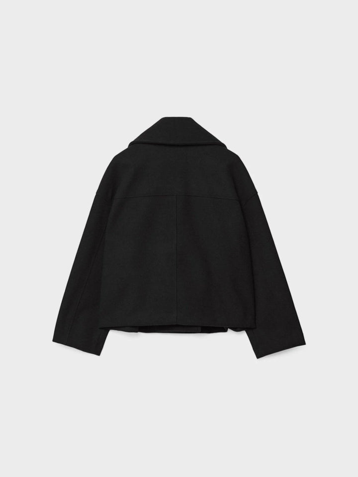 Kurze Oversized Jacke Für Damen | Knopfdetail