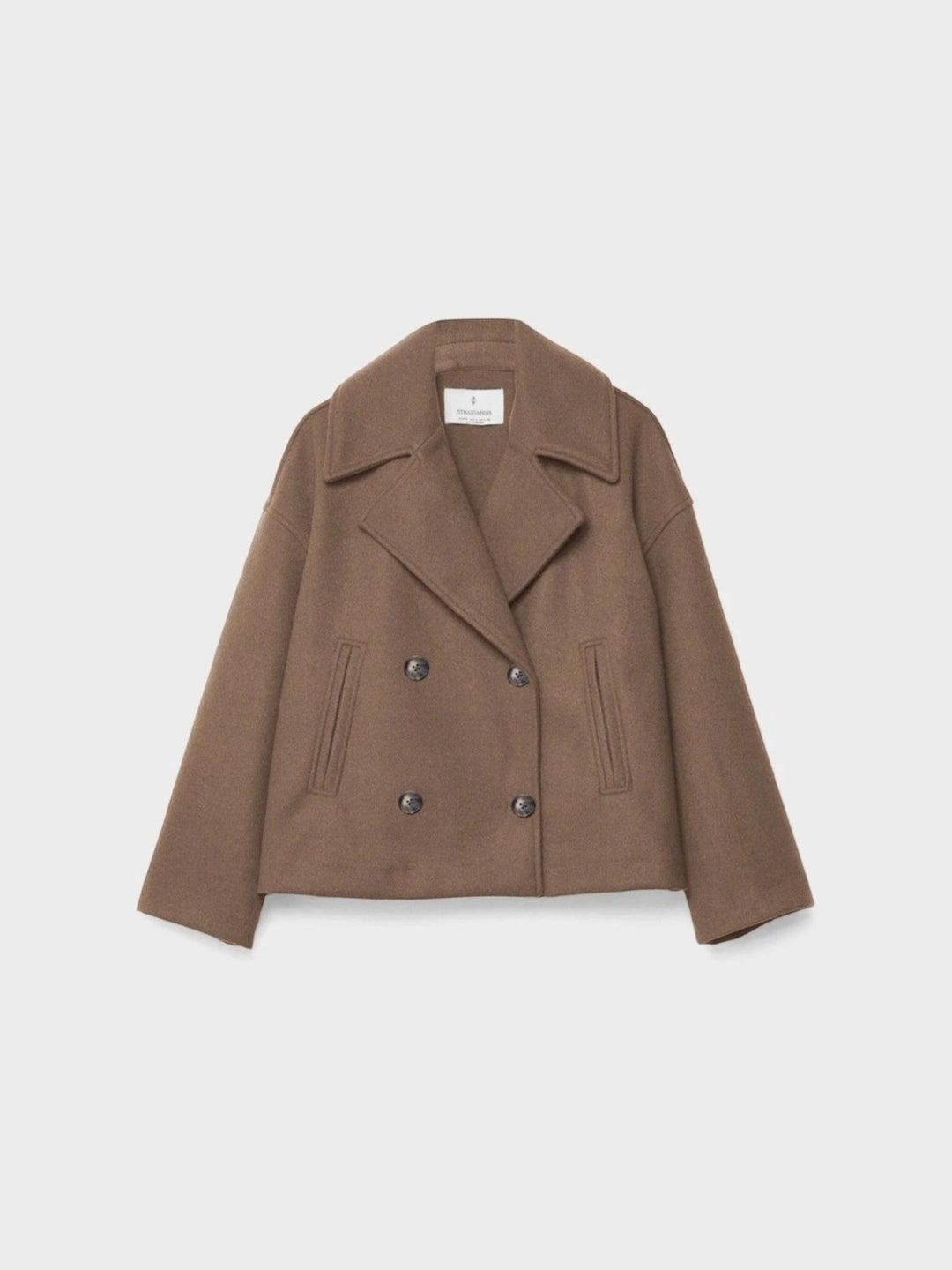 Kurze Oversized Jacke Für Damen | Knopfdetail