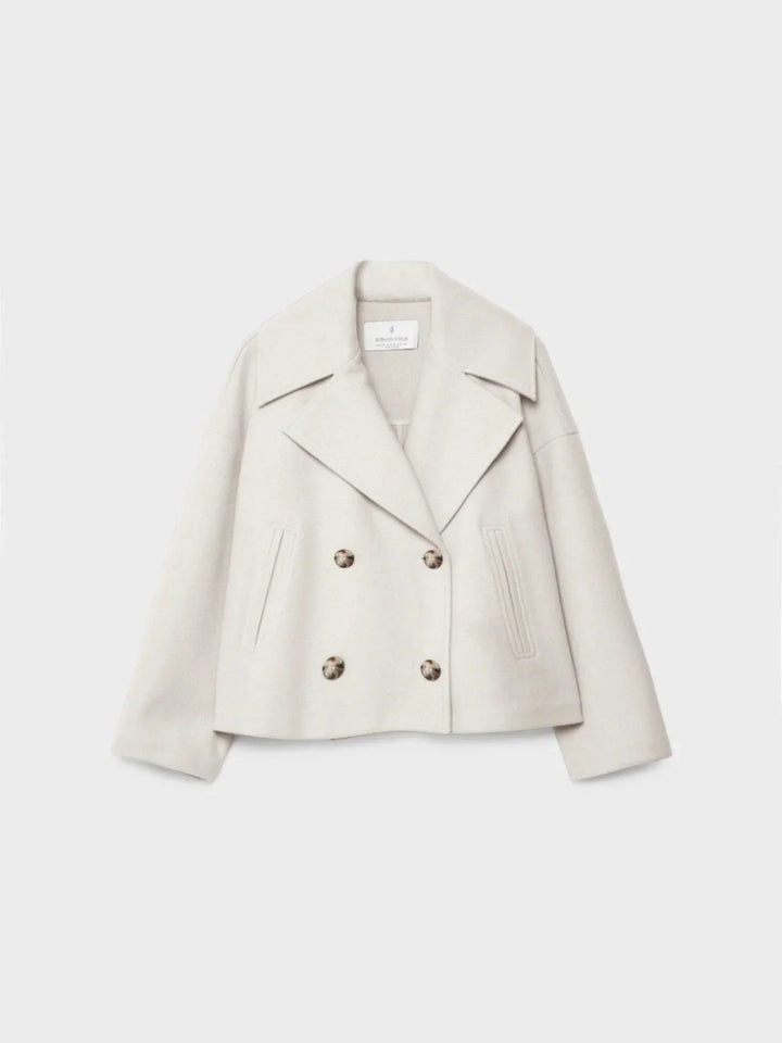 Kurze Oversized Jacke Für Damen | Knopfdetail